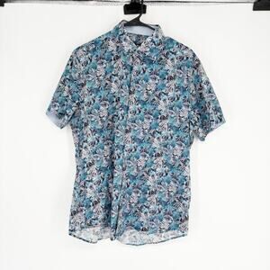 Stone Rose Men’s Tropical Floral Button Down Casual Shirt Size 4 (Large)